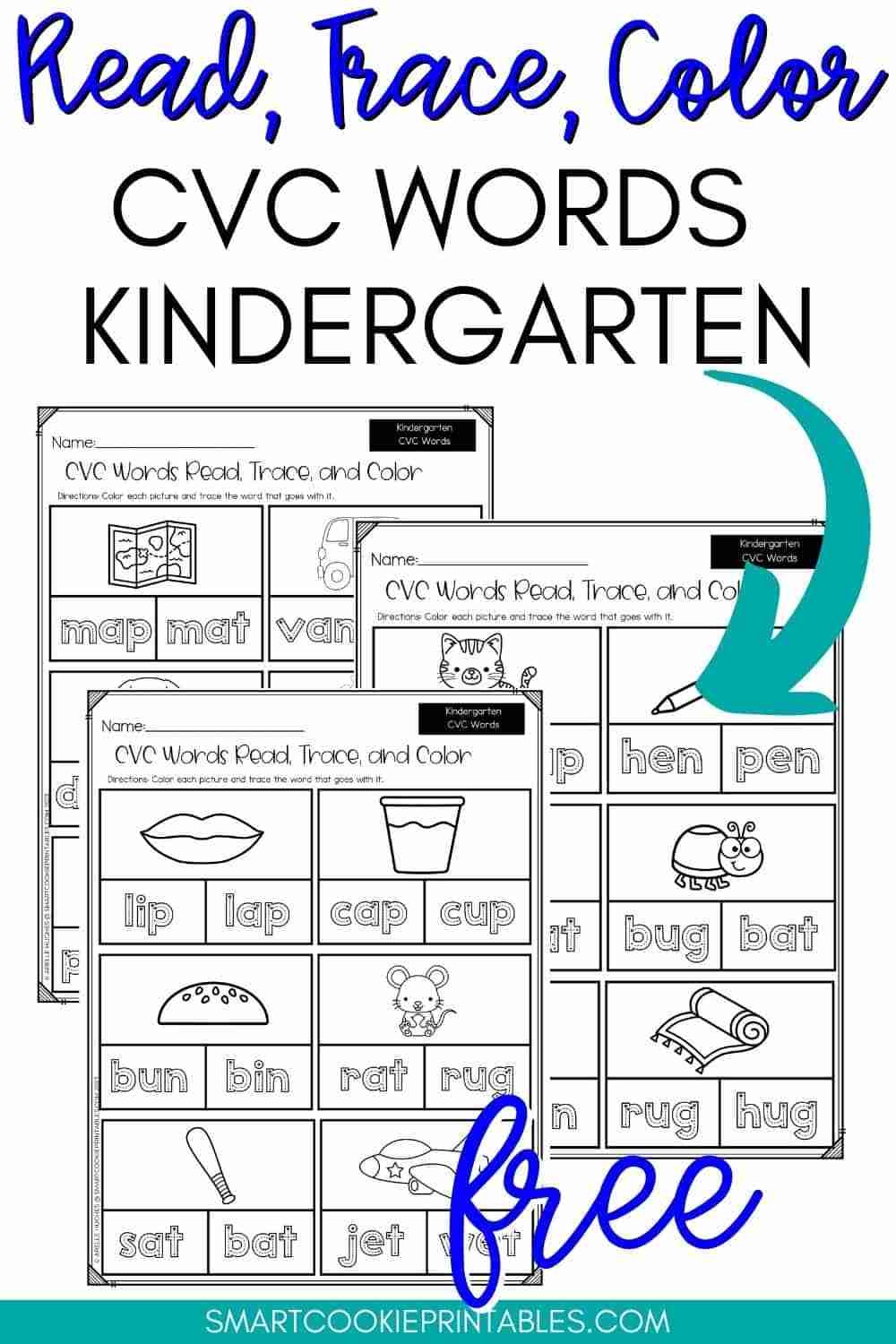 Free Kindergarten Worksheets On Cvc Words