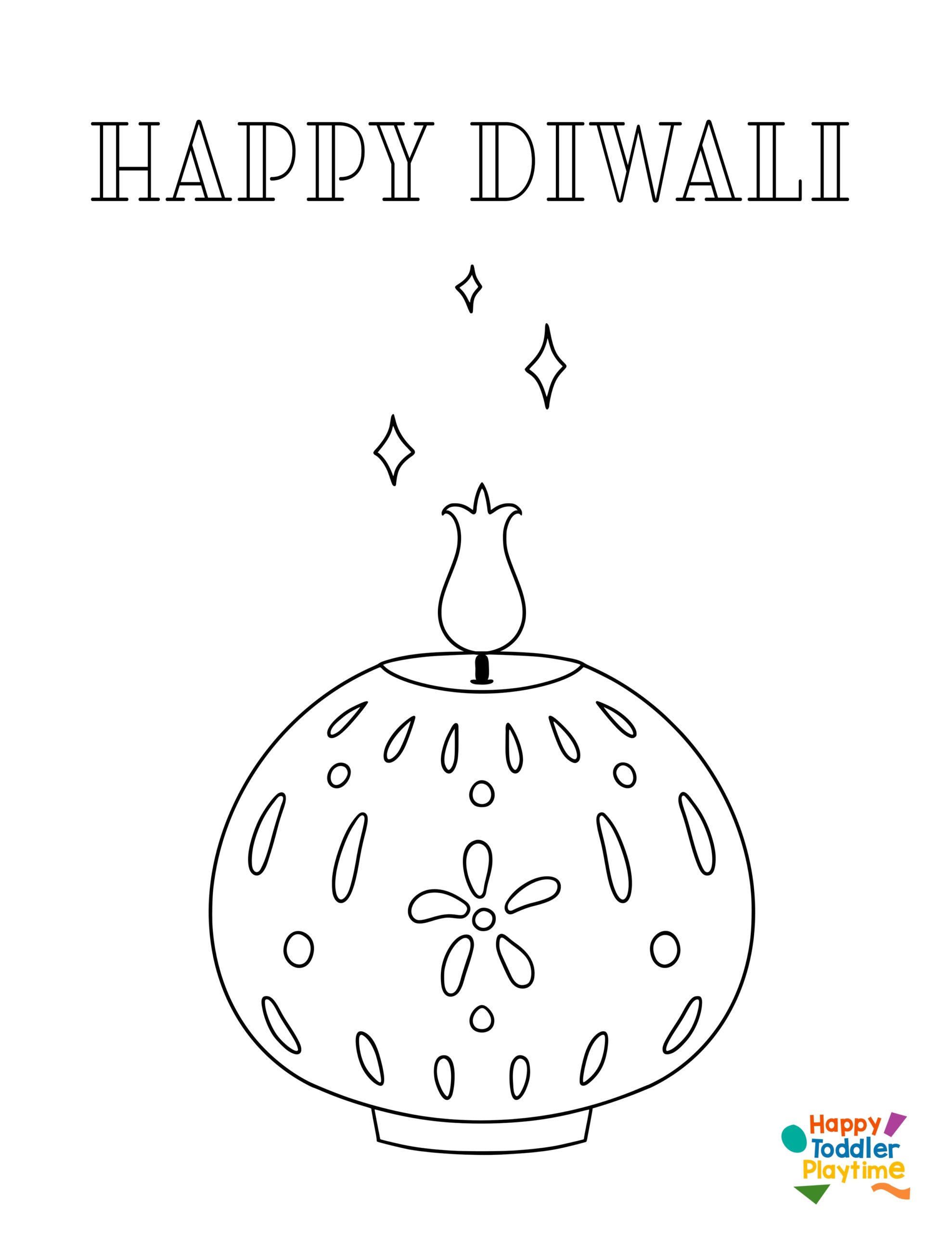 Free Diwali Printables Colouring Pages For Kids Happy Toddler 