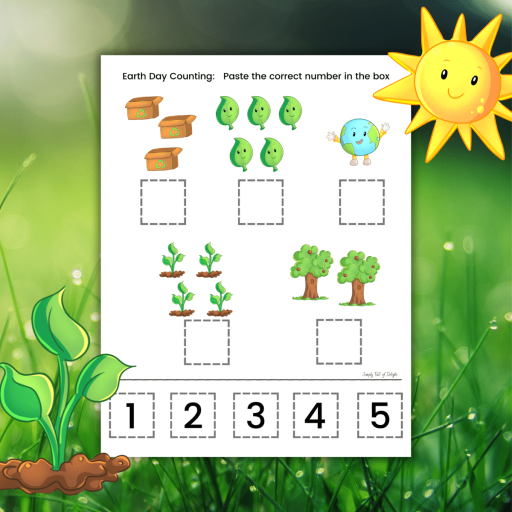 Free Earth Day Worksheet Preschool Printable Fun Pack Simply 