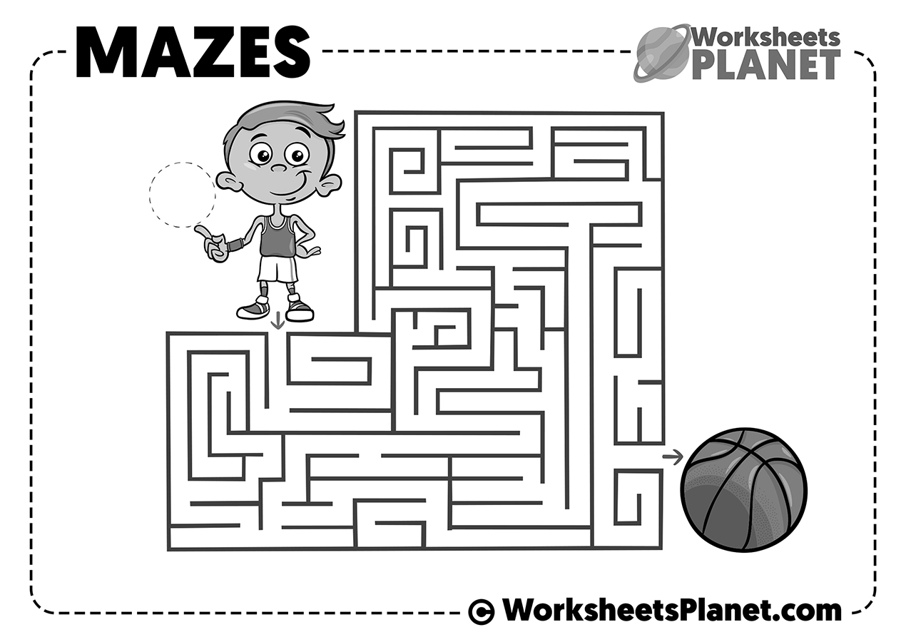 Free Printable Maze Worksheets Kindergarten