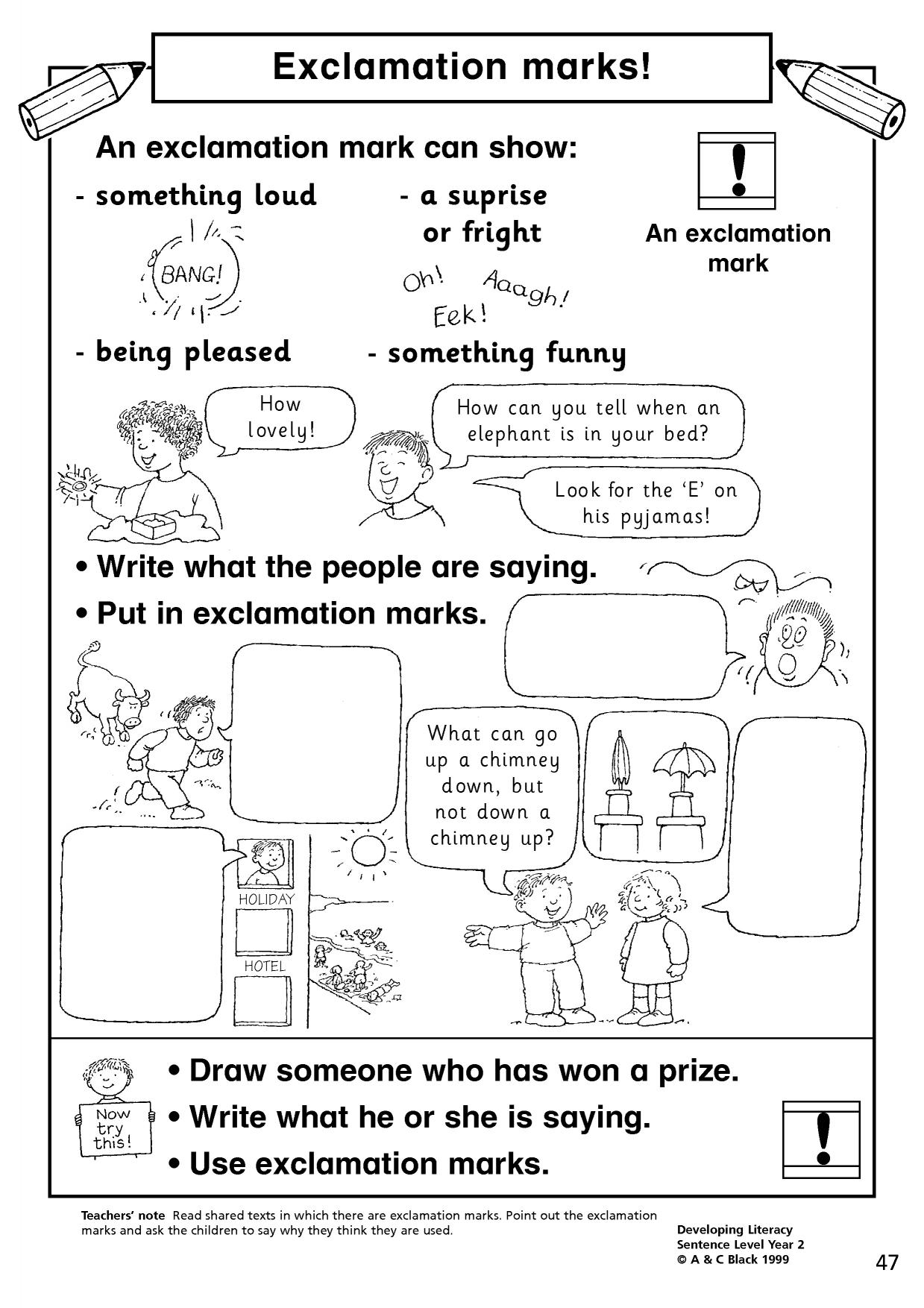 Free Exclamation Point Worksheet Download Free Exclamation Point Worksheet Png Images Free Worksheets On Clipart Library