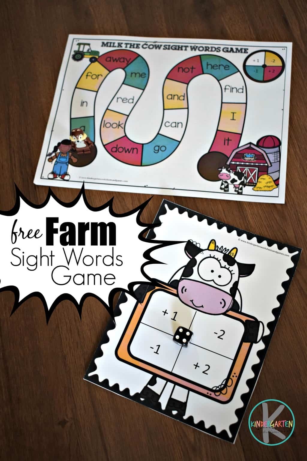 FREE Farm Printable Sight Word Games For Kindergartners And Grade 1 FREE Farm Printable Sight Word Games For Kindergartners And Grade 1