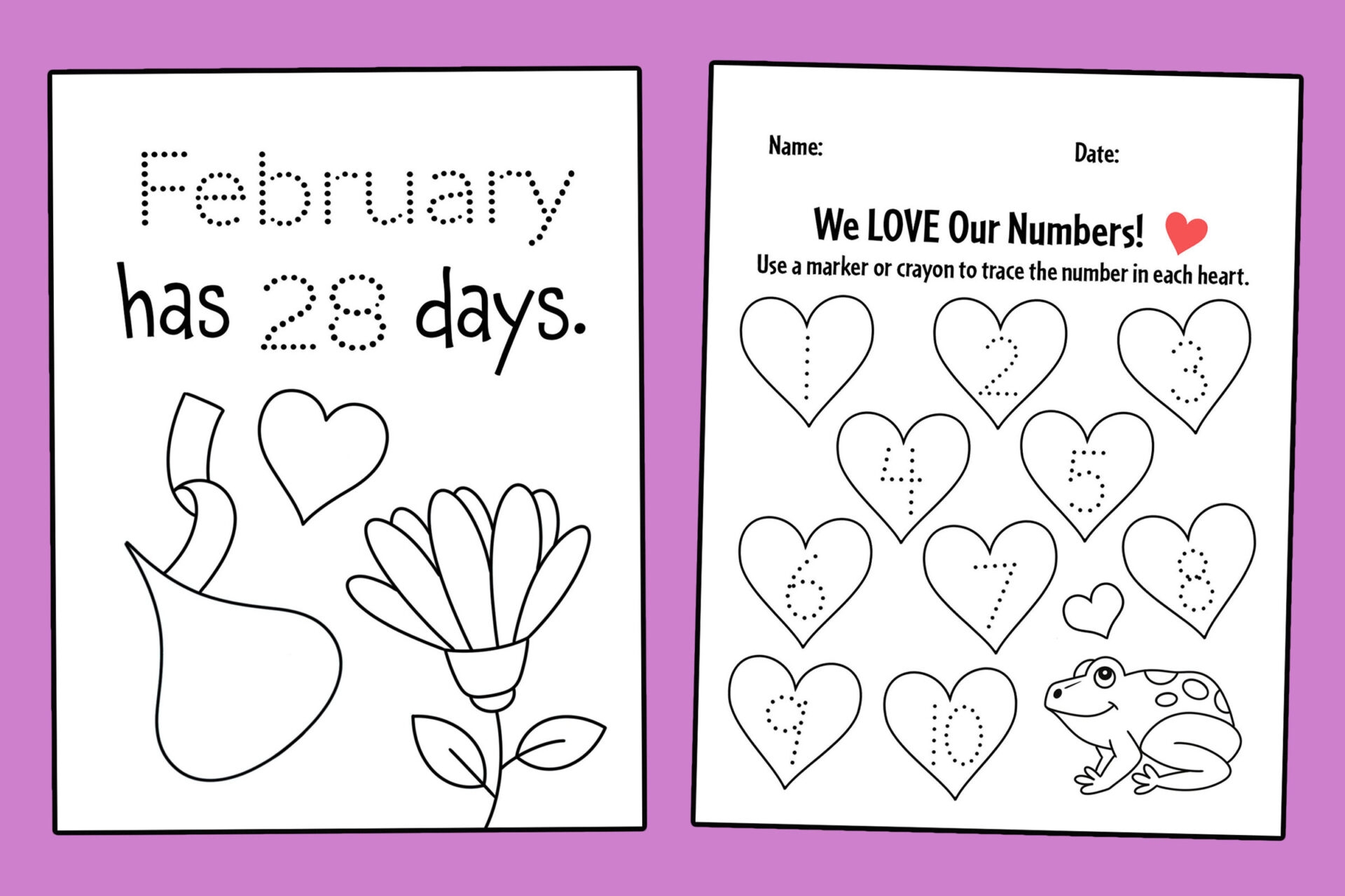 FREE February Worksheets For Preschool The Hollydog Blog