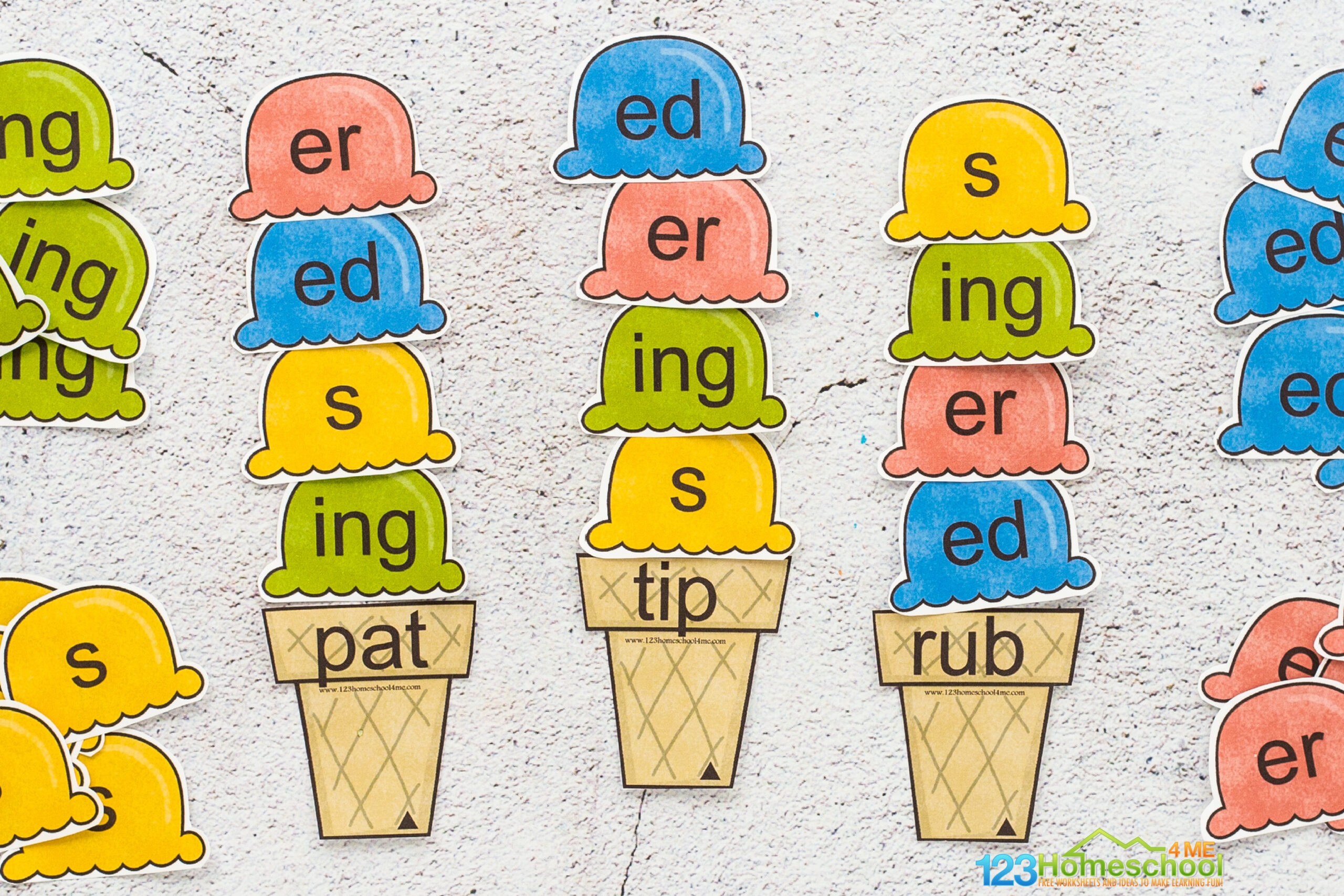  FREE FREE Printable Ice Cream Word Endings Activity And Worksheet