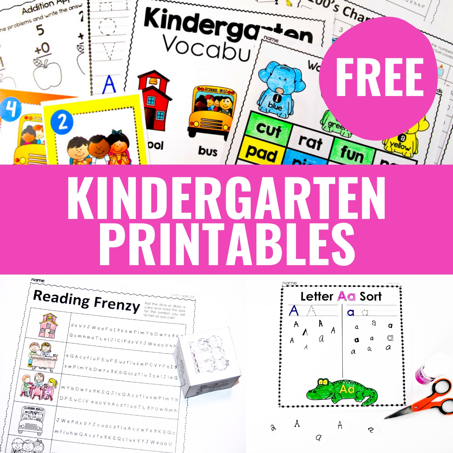 Free Kindergarten Worksheets Writing