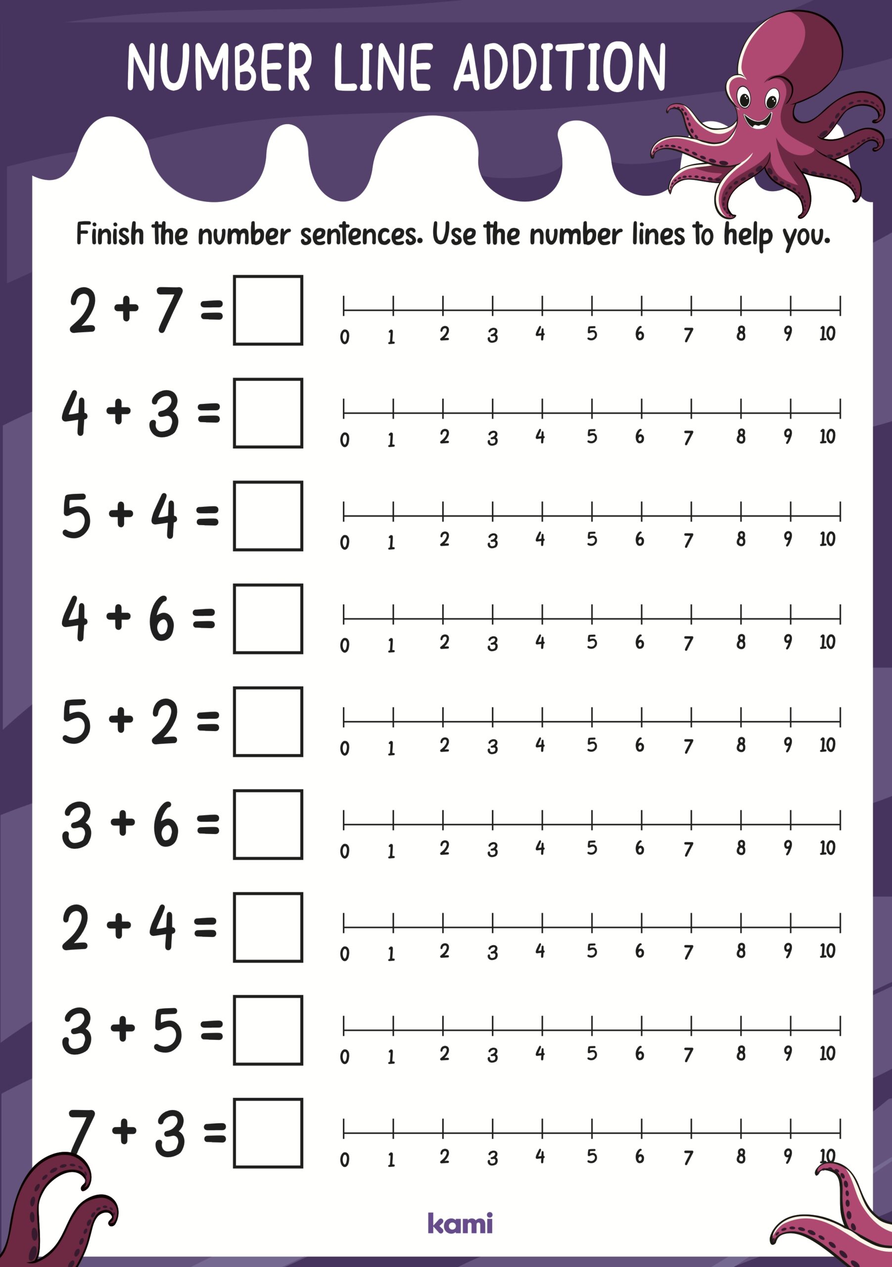 Free Kindergarten Addition Worksheet Number Lines Download Free Kindergarten Addition Worksheet Number Lines Png Images Free Worksheets On Clipart Library
