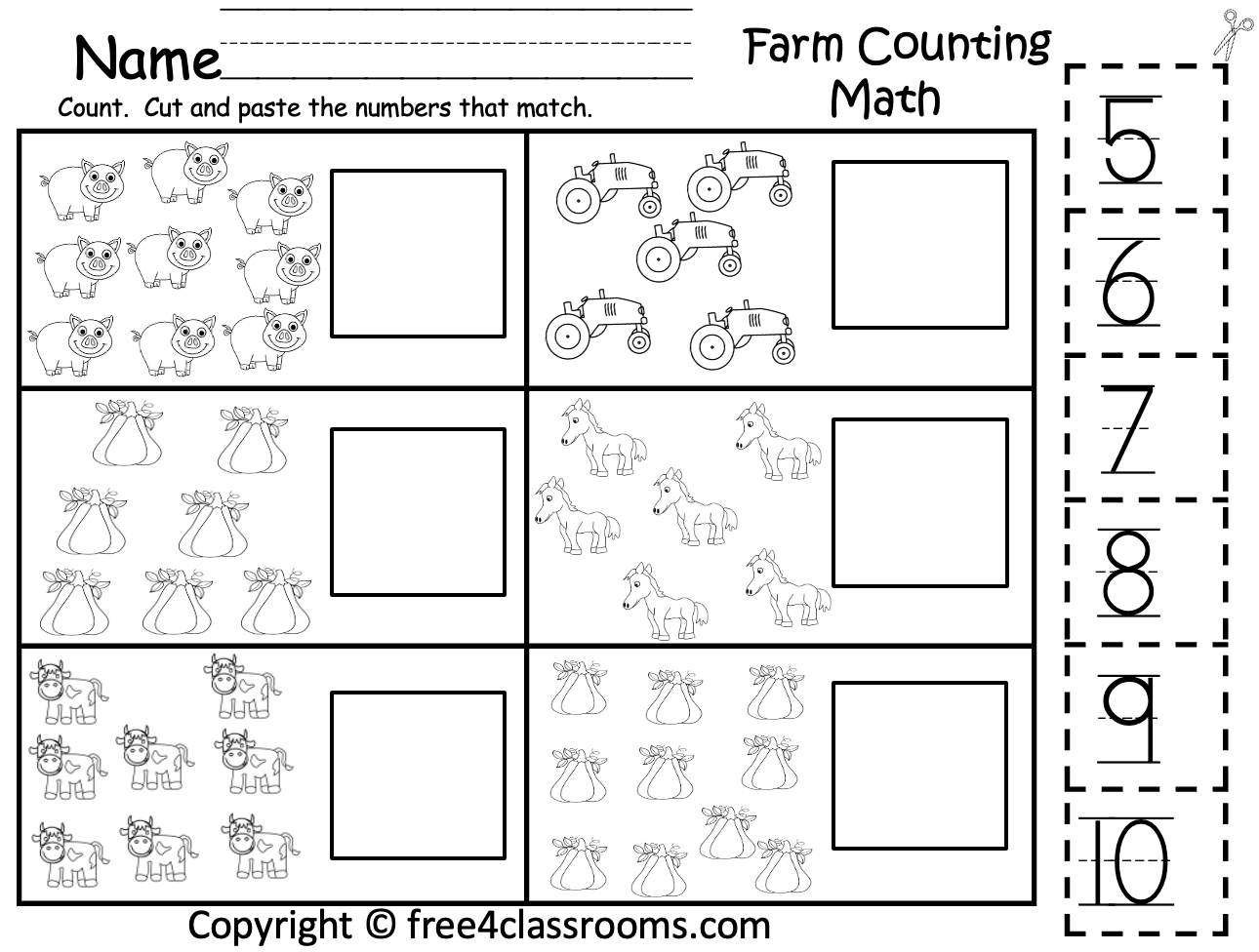 Cut And Paste Kindergarten Math Worksheets Cut And Paste Kindergarten Math Worksheets