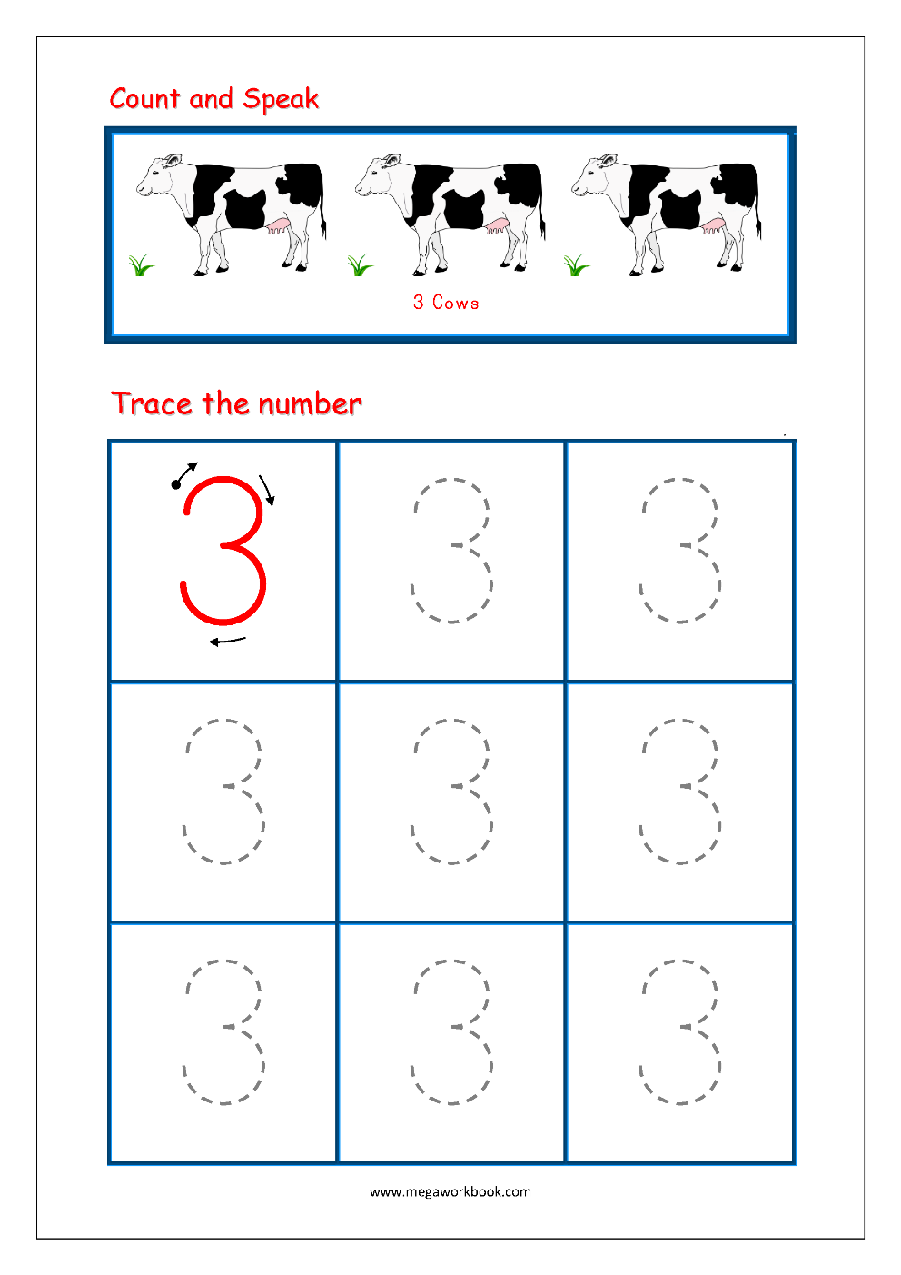 Free Kindergarten Number Tracing Worksheet Download Free 