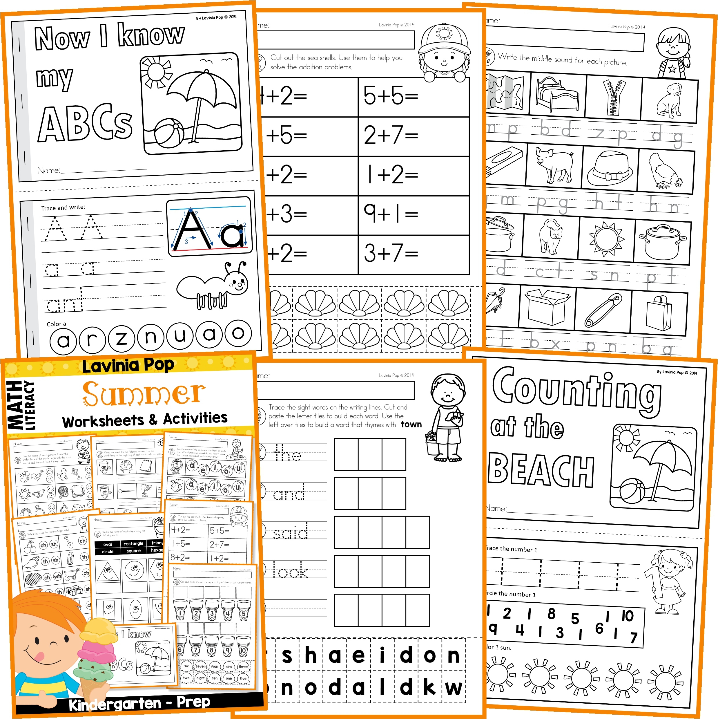 Kindergarten Worksheet Packet Free