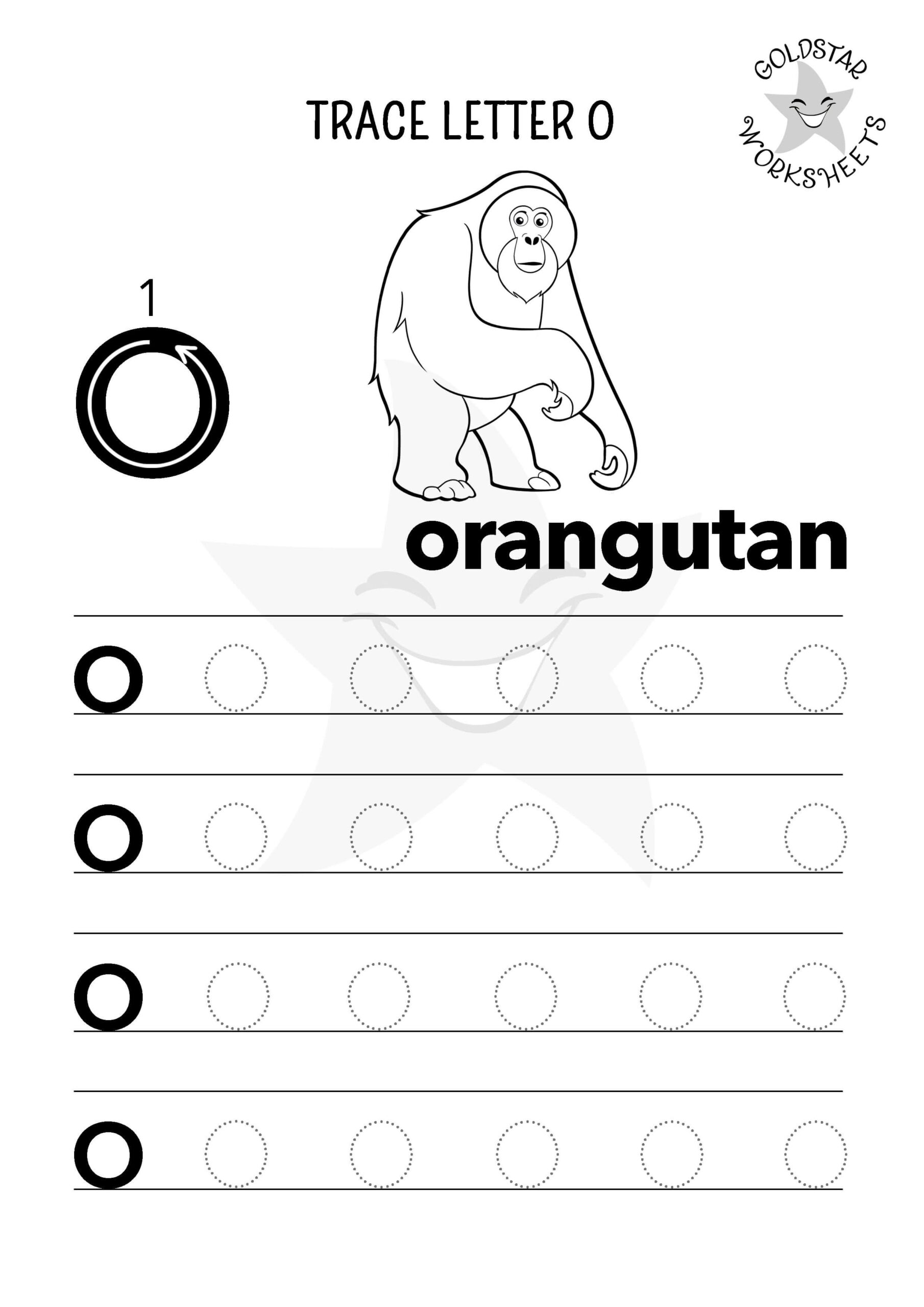 Free Letter O Tracing Worksheets Octopus Owl U0026 Orangutan Fun 