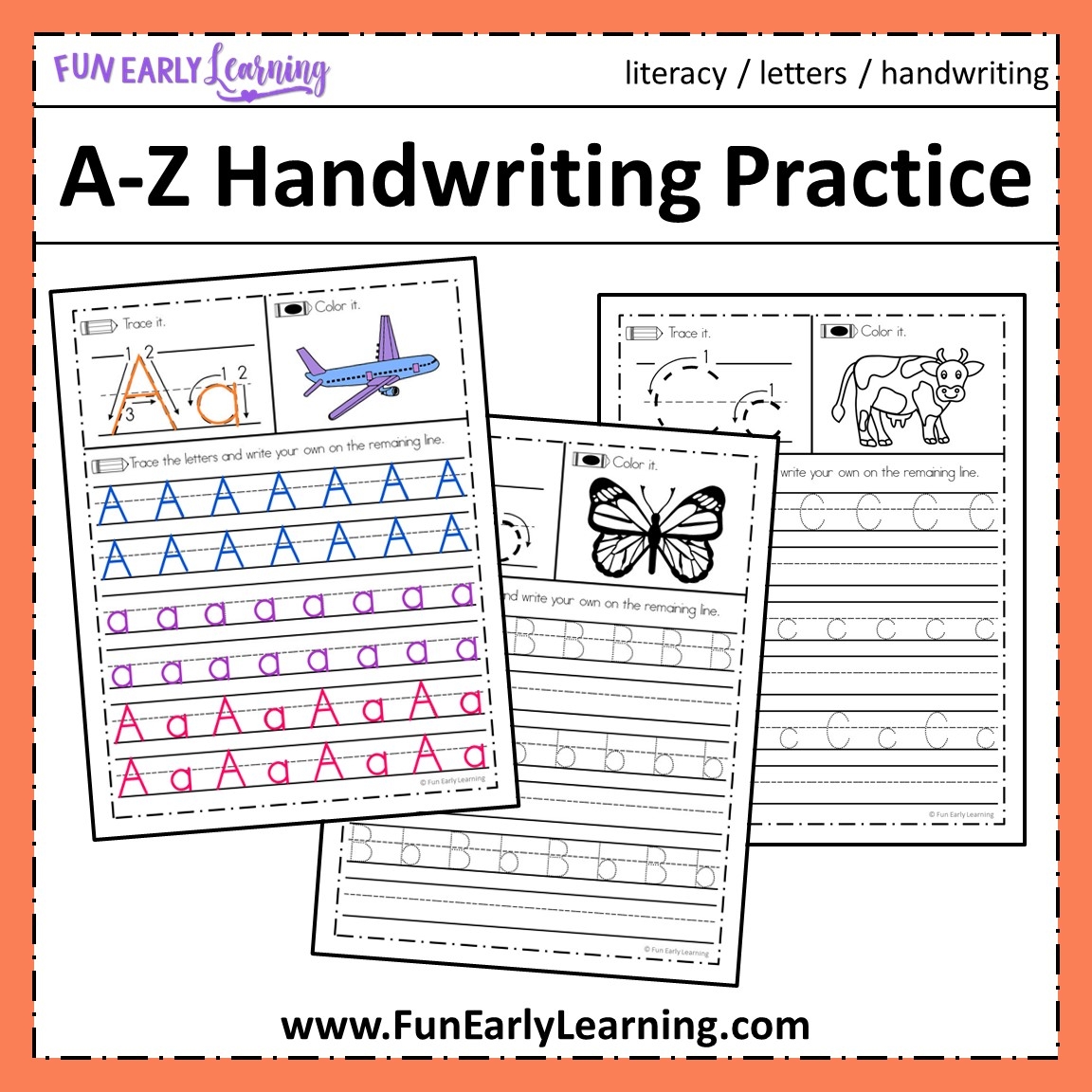 Free Blank Handwriting Worksheets For Kindergarten