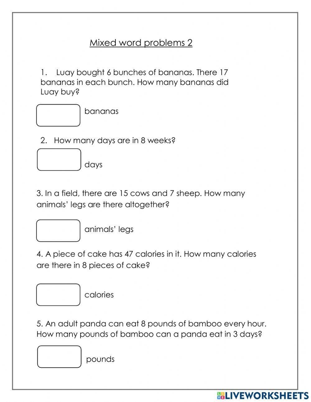 Free Mixed Word Problems Download Free Mixed Word Problems Png Images Free Worksheets On Clipart Library