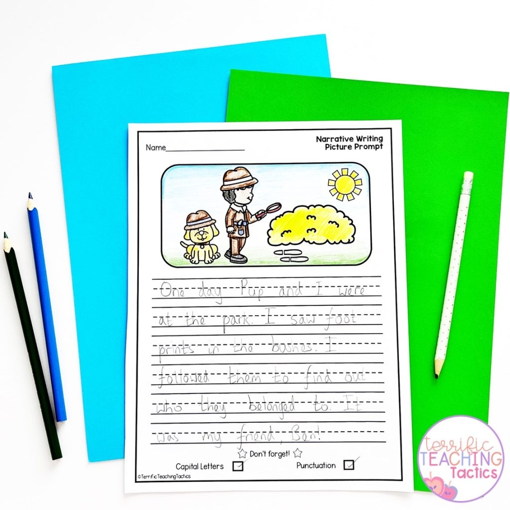 Free Kindergarten Writing Prompt Worksheets