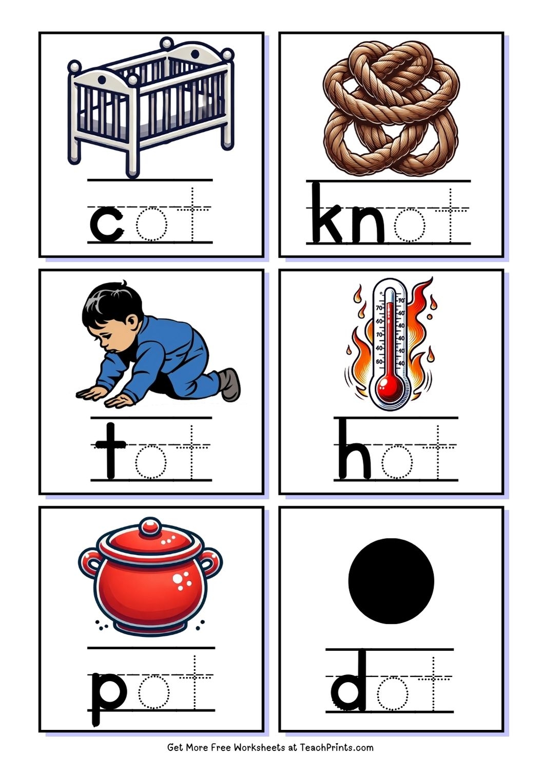 Free ot Word Family Worksheets Teach Prints