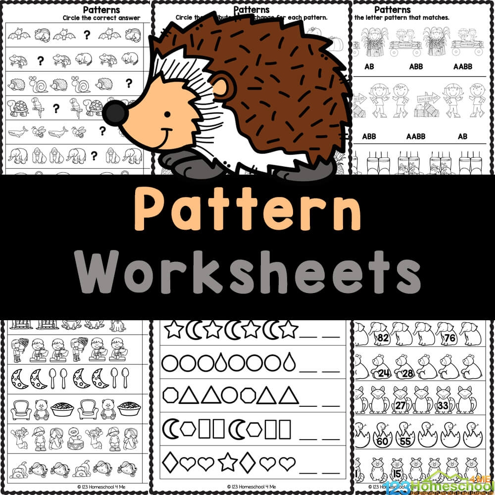 FREE Pattern Worksheets For Preschool Kindergarten And First Grade