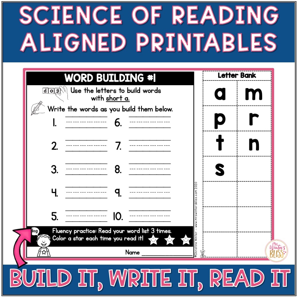 FREE Phonics Word Building Printables Premade Seesaw U0026 Google 