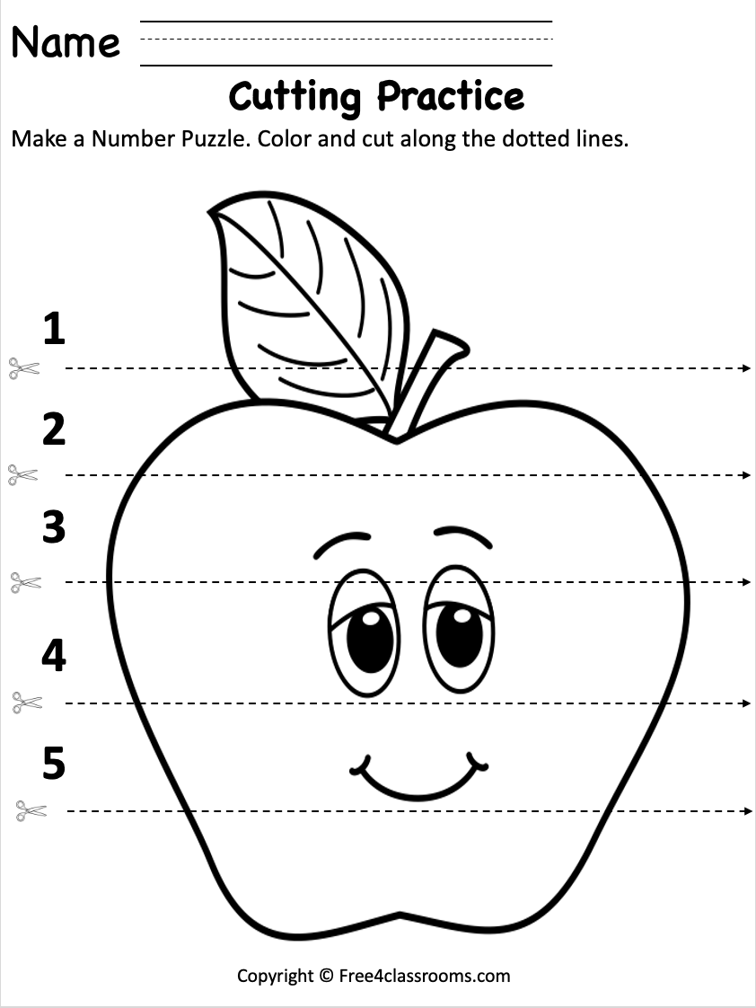 Free Preschool Fine Motor Skills Worksheet Free Fall Cutting Free Preschool Fine Motor Skills Worksheet Free Fall Cutting