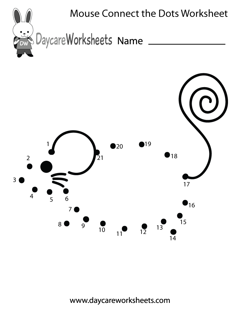 Free Preschool Mouse Connect The Dots Worksheet Free Preschool Mouse Connect The Dots Worksheet