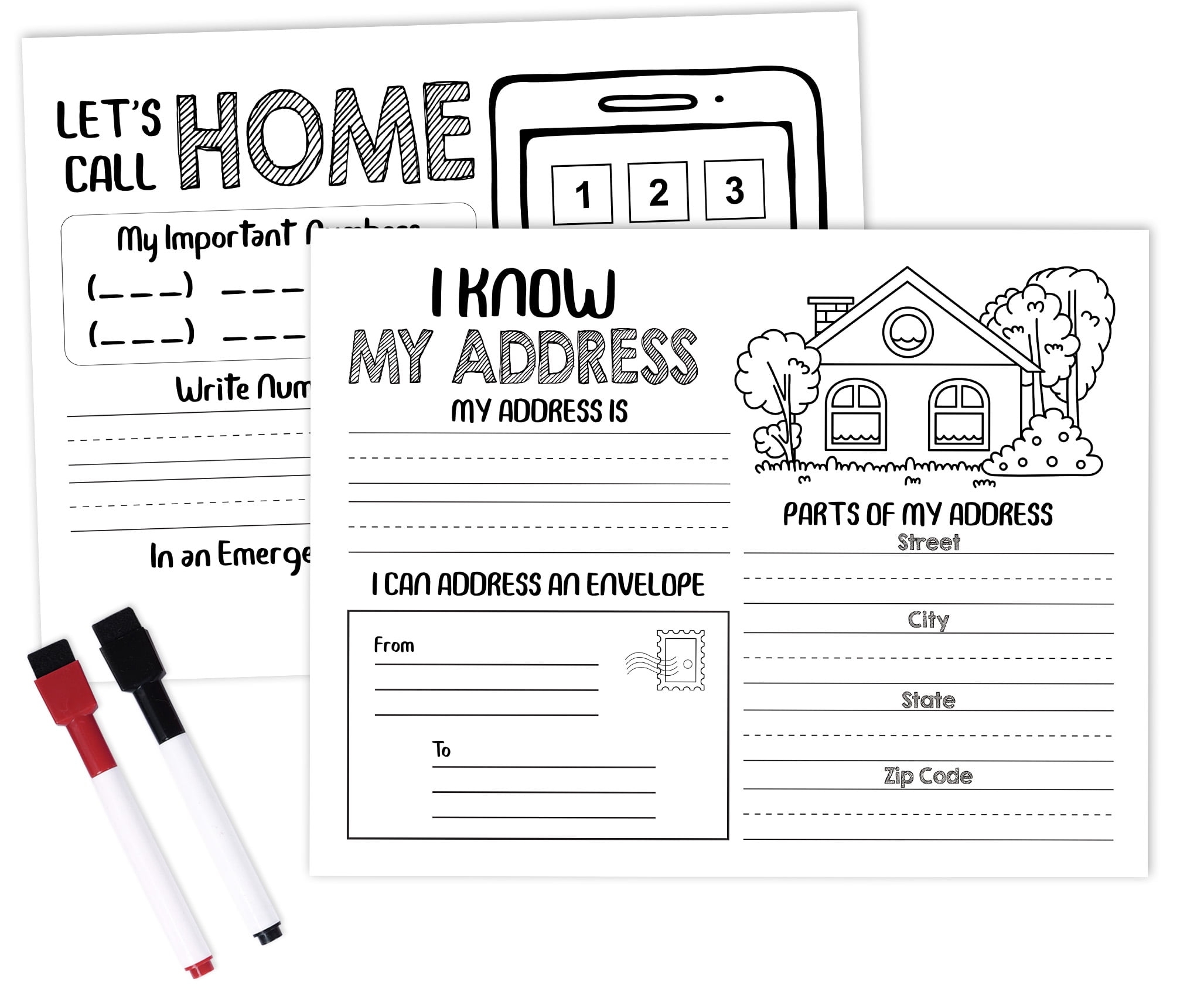 Free Address Worksheet For Kindergarten