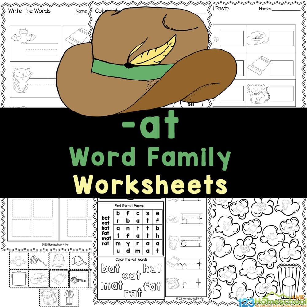 Un Word Family Worksheets Kindergarten