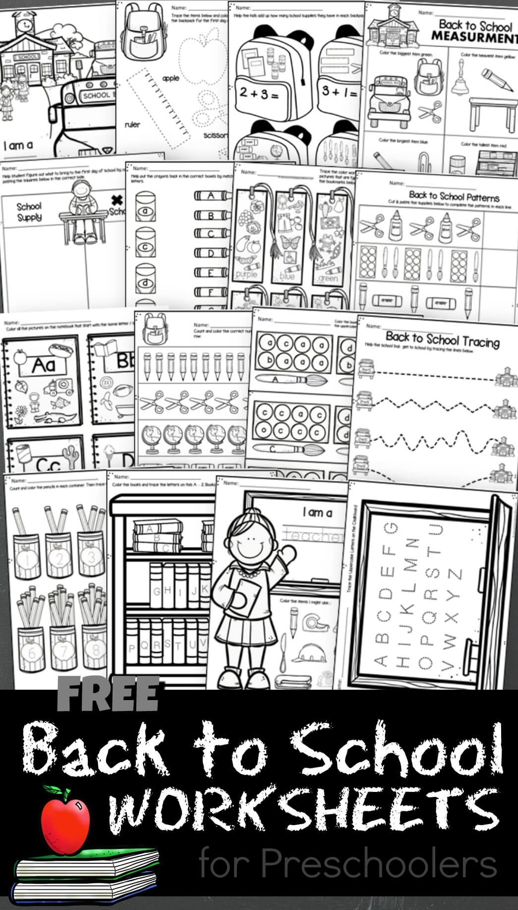 Printable School Worksheets For Kindergarten