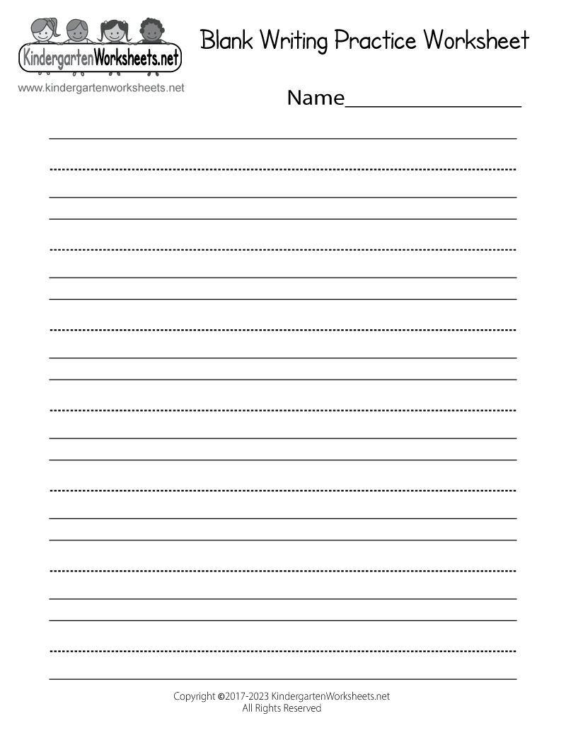 Handwriting Worksheets Kindergarten Free