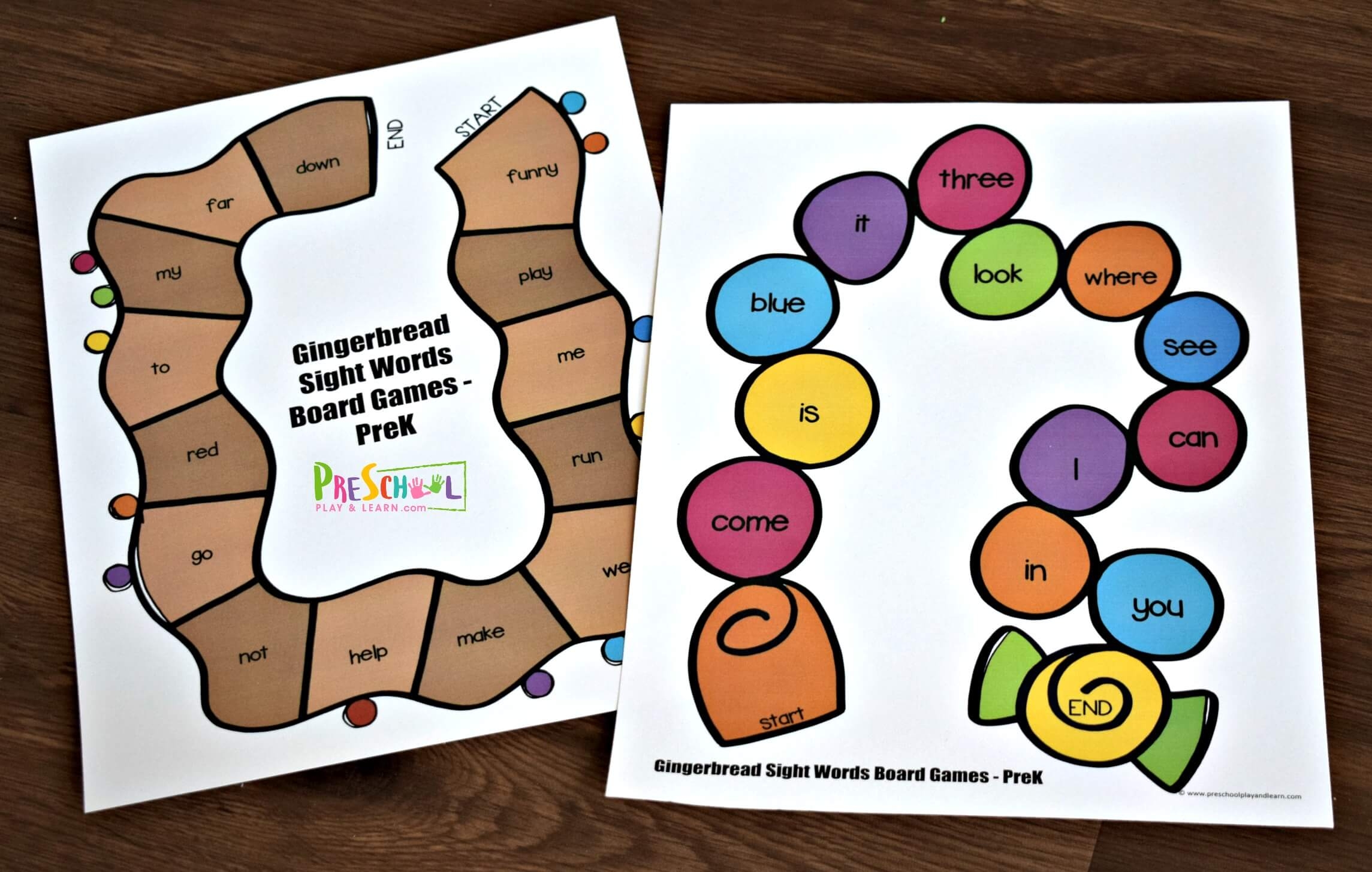 FREE Printable Christmas Sight Word Games For Preschoolers FREE Printable Christmas Sight Word Games For Preschoolers