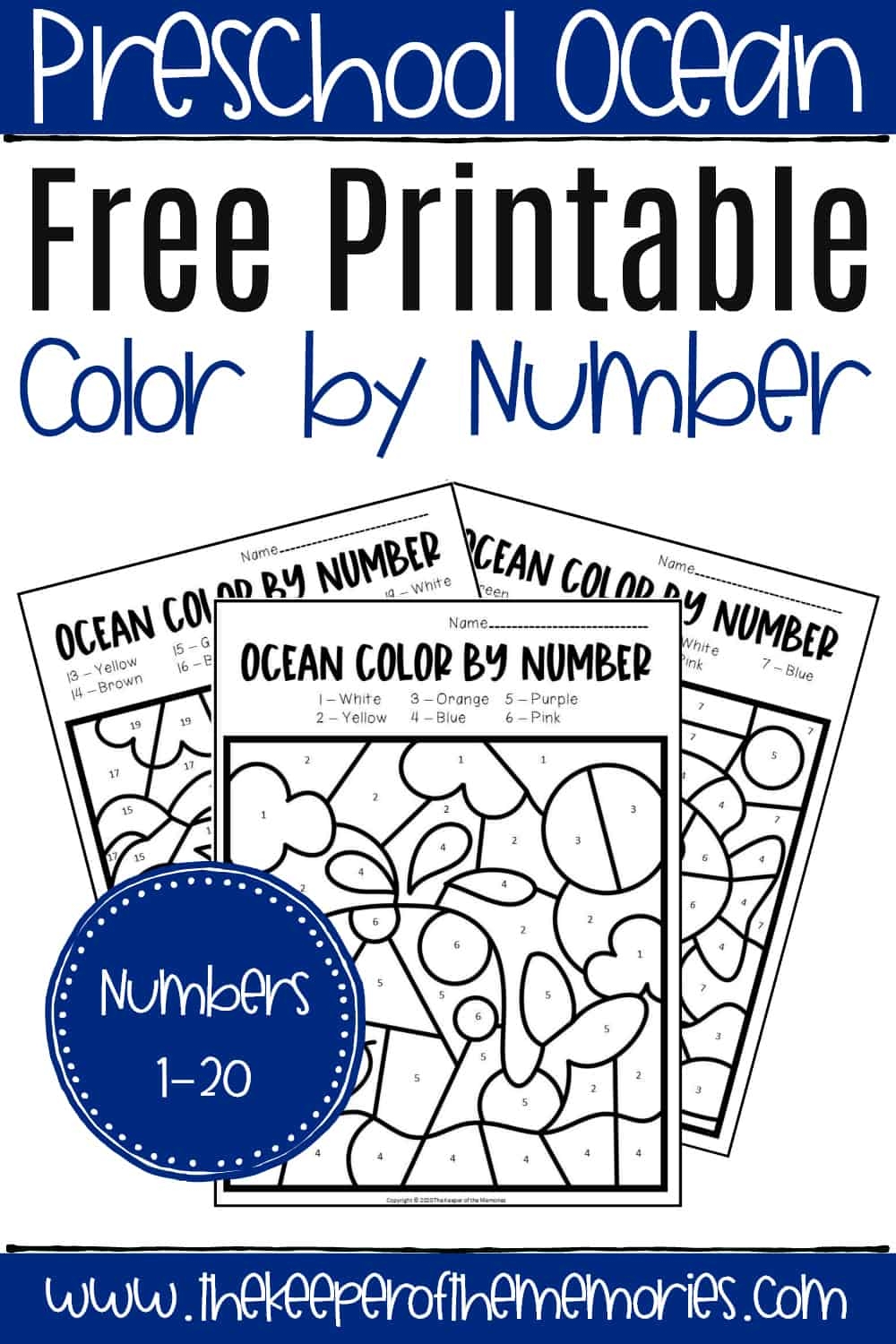 Color By Number Worksheets Free Kindergarten