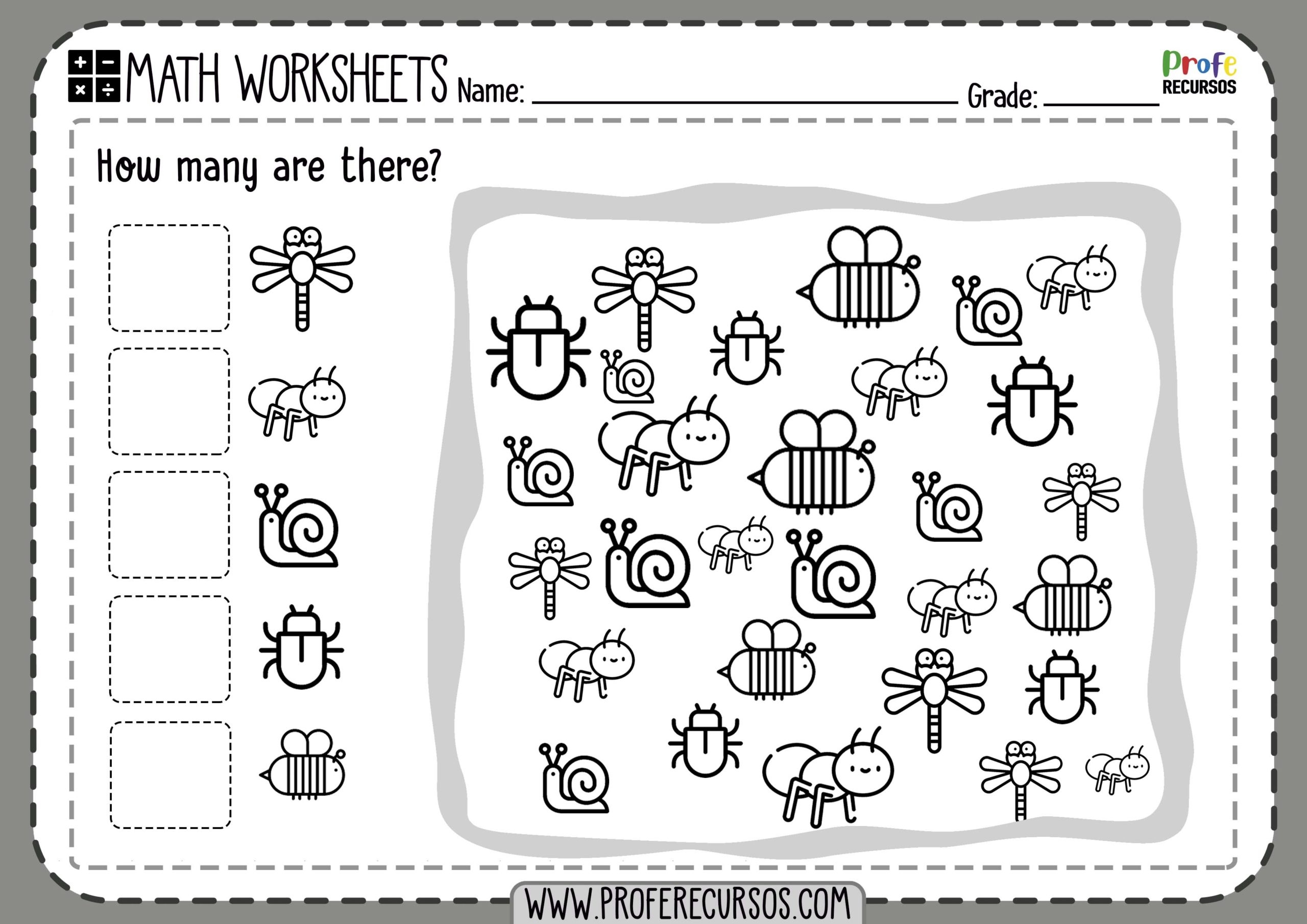 Free Printable Counting Worksheets For Kindergarten
