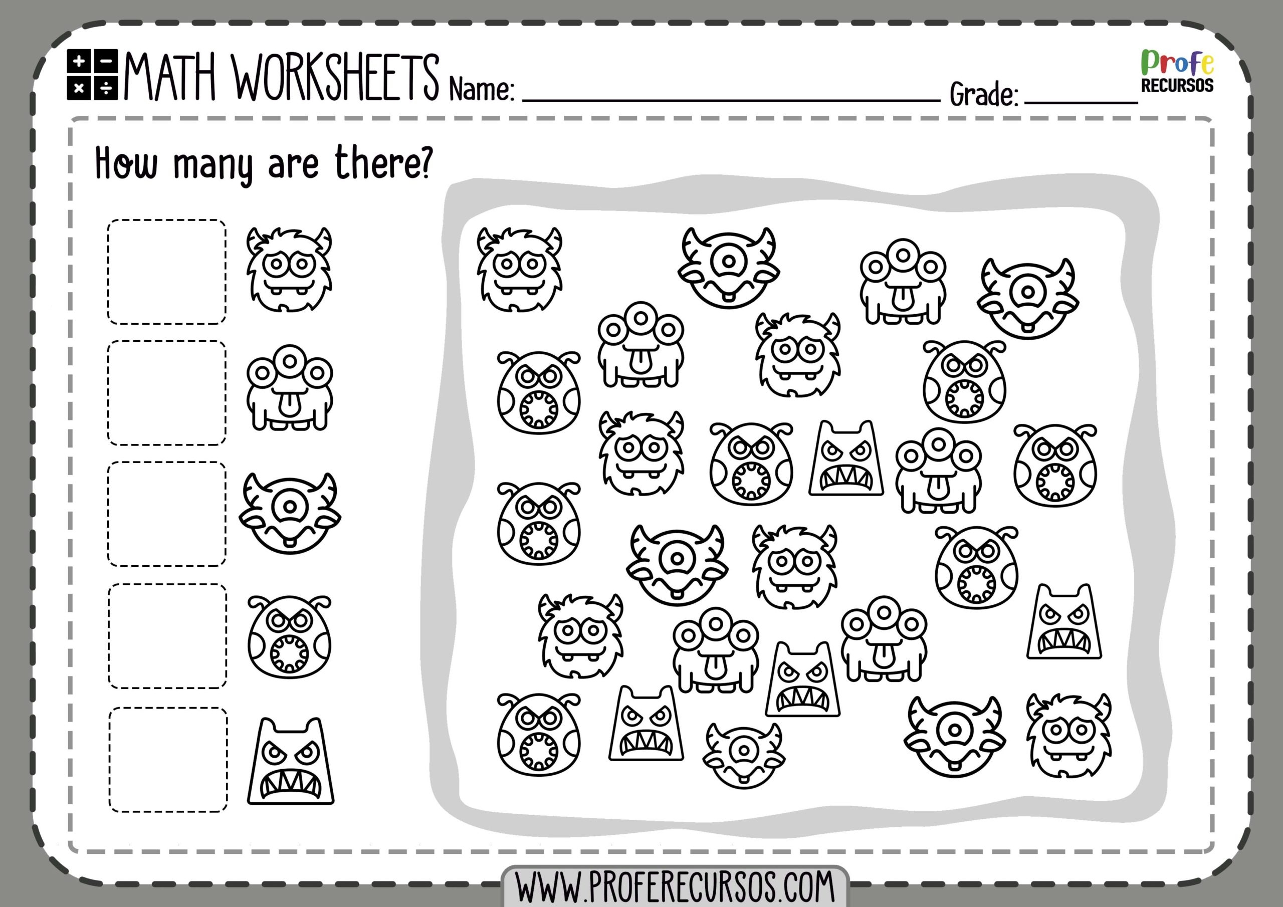 Free Printable Counting Worksheets For Kindergarten