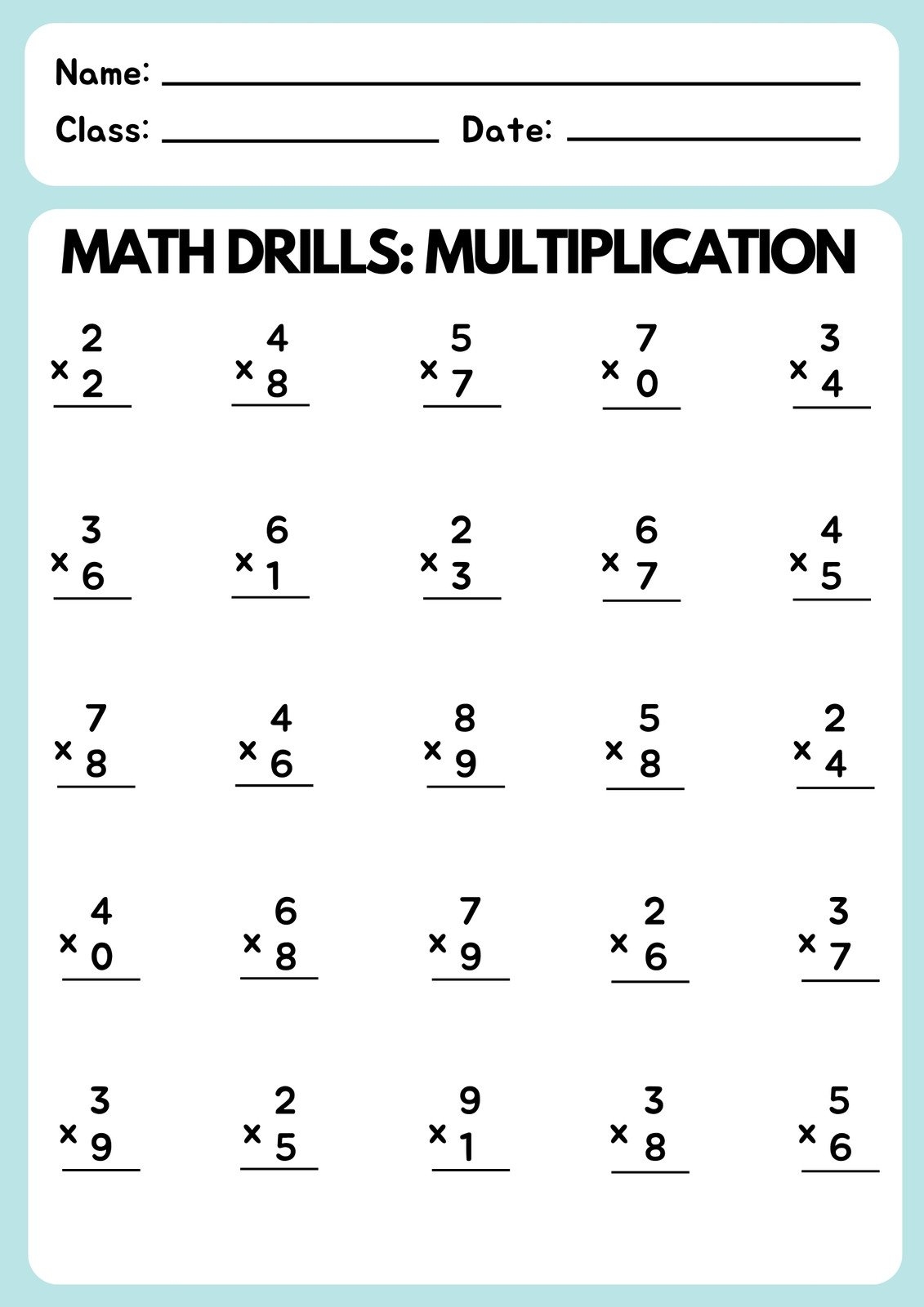 Math Facts Worksheets Kindergarten
