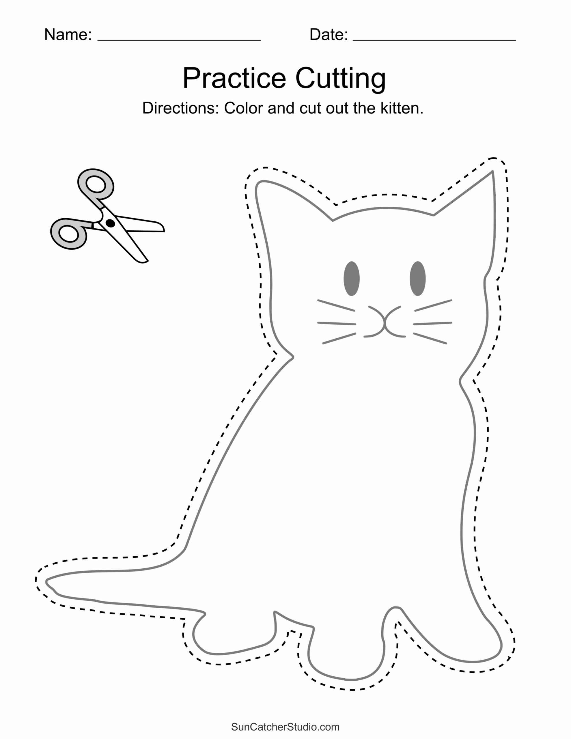 Free Printable Cutting Worksheets For Preschoolers Free