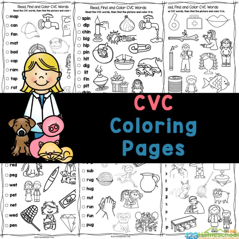 Kindergarten Coloring Reading Worksheets Printable Free