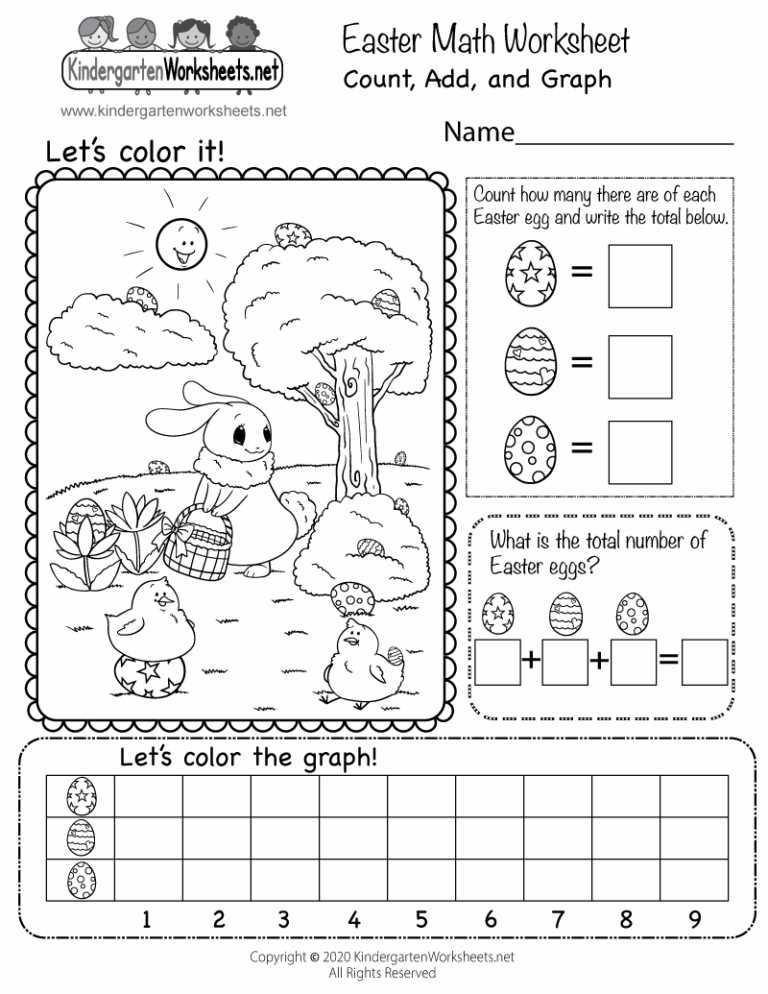Free Printable Easter Math Worksheet
