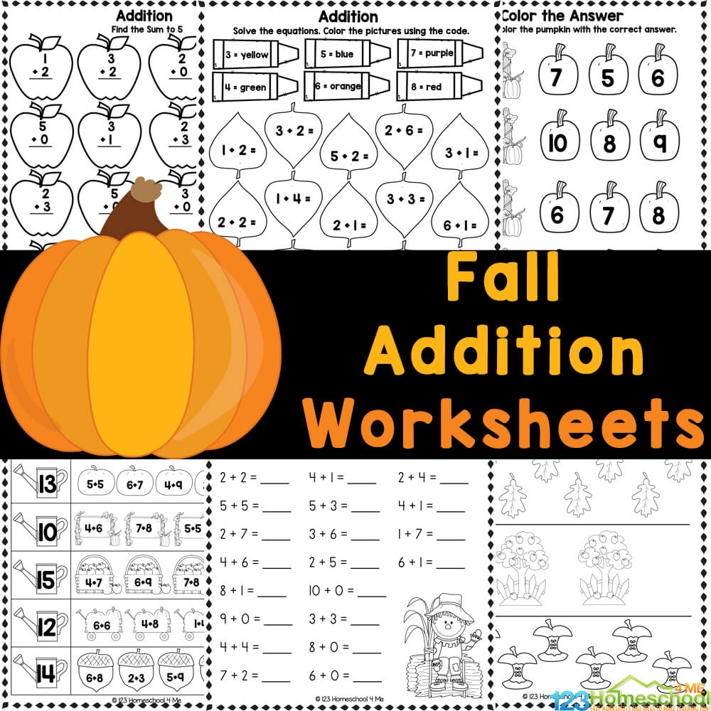 Kindergarten Addition Worksheets Free