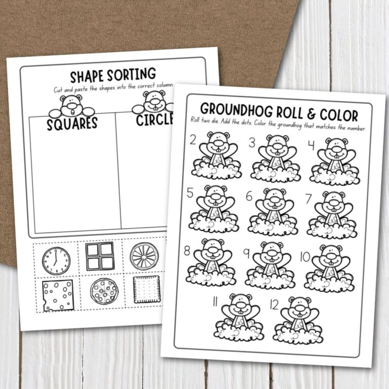 Free Printable Groundhog Day Math Worksheets For Preschool