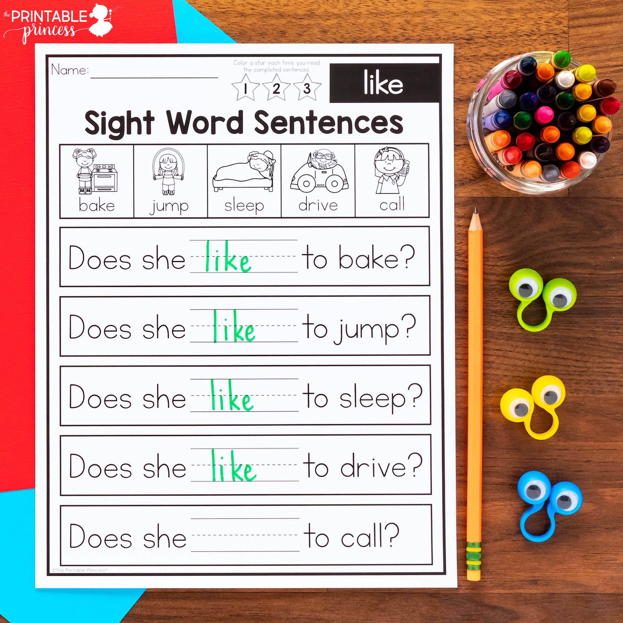 Free Printable Kindergarten Sight Word Worksheets Worksheets Library