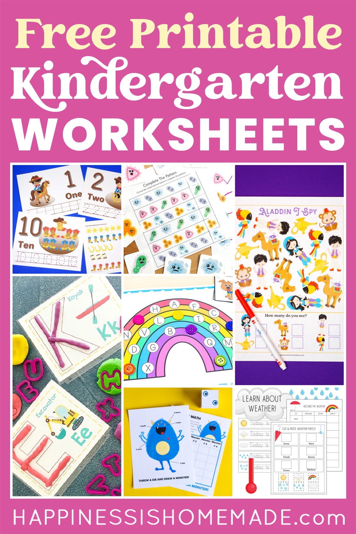 Kindergarten Free Printable Worksheets For Kids