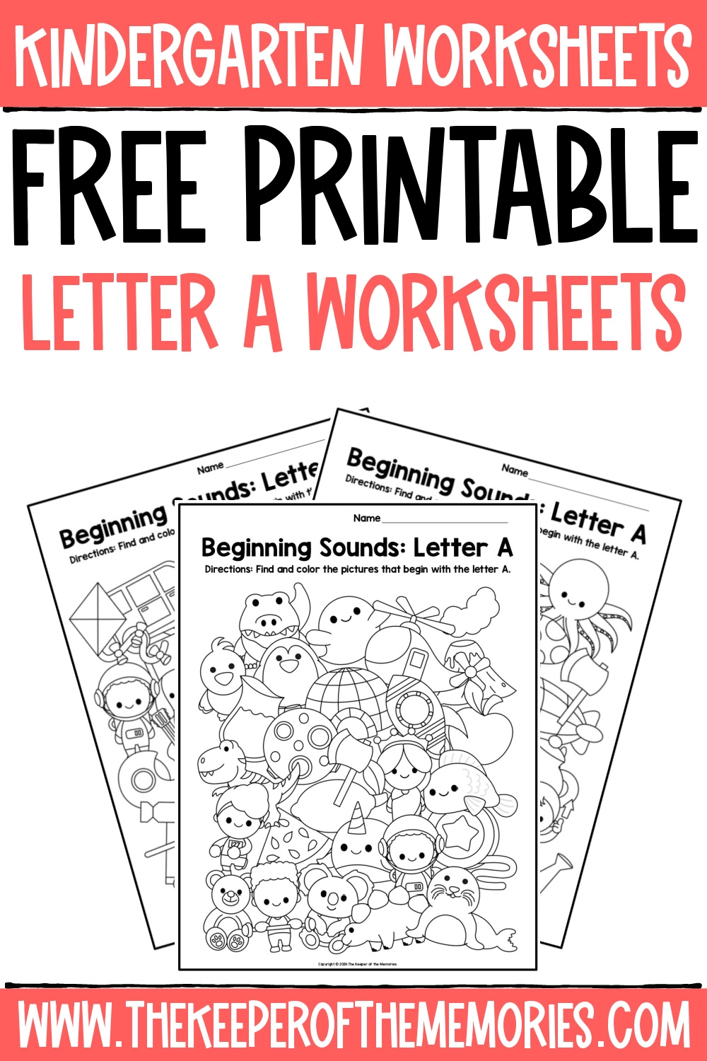 Free Beginner Kindergarten Worksheets