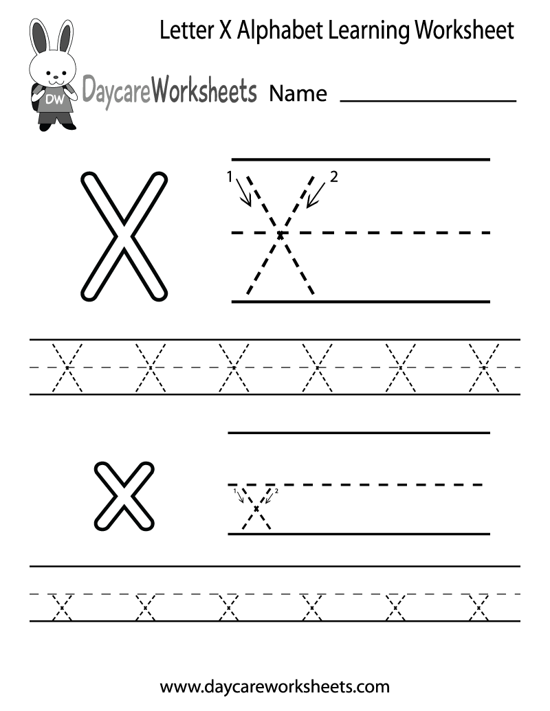 Worksheets Letter X Kindergarten Free Worksheets Letter X Kindergarten Free