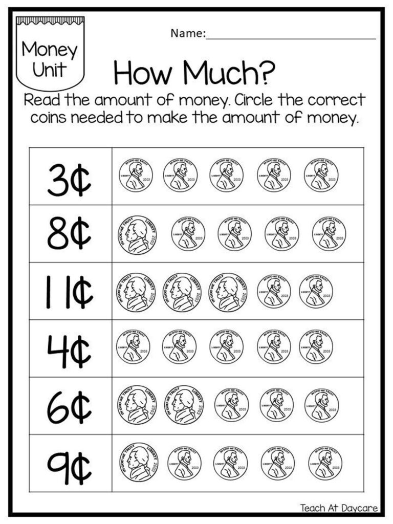 Free Printable Money Worksheets For Kindergarten PDFs Brighterly Worksheets Library