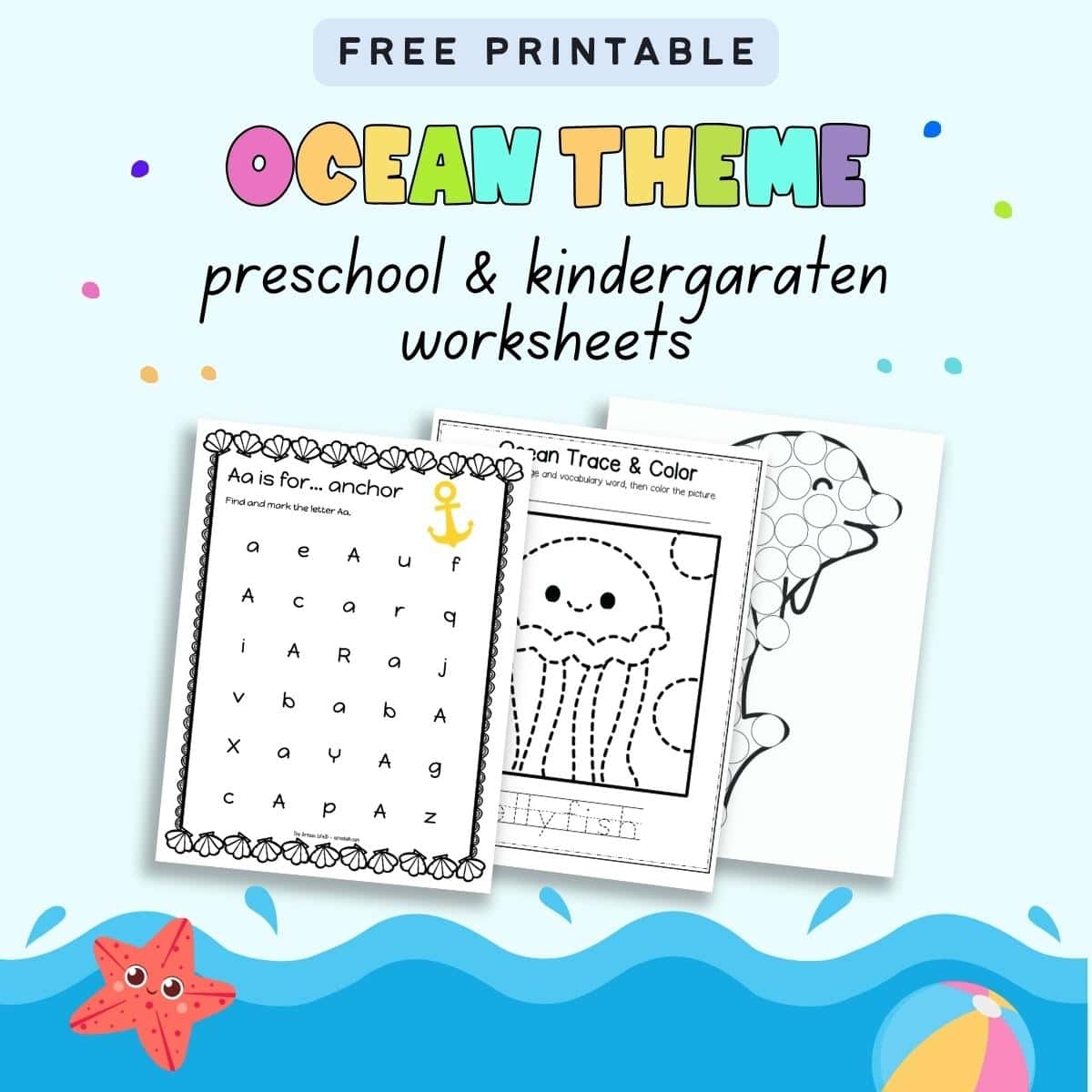 Free Printable Ocean Themed Preschool Worksheets For Preschool 