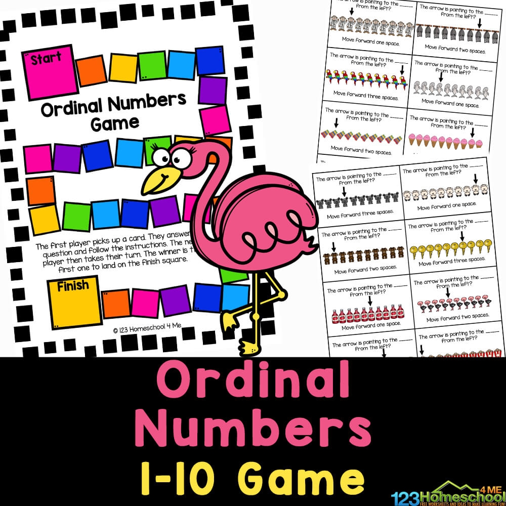 Free Kindergarten Math Worksheets Ordinal Numbers