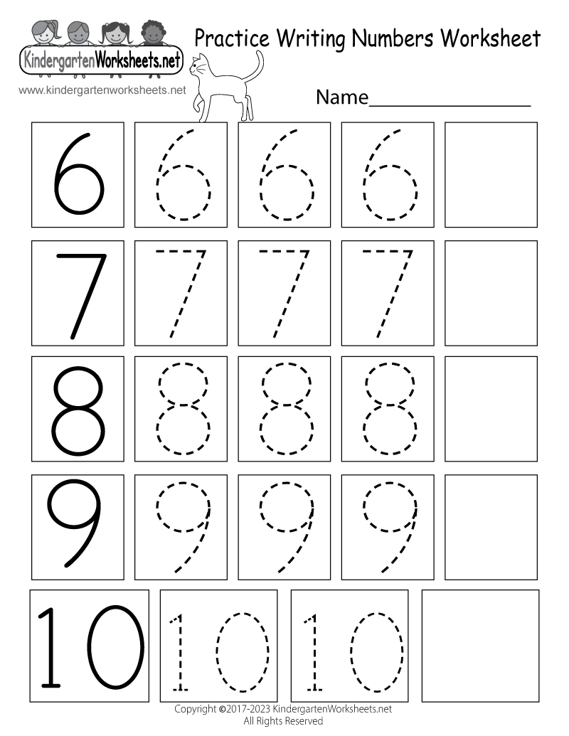Free Printable Practice Writing Numbers Worksheet Free Printable Practice Writing Numbers Worksheet