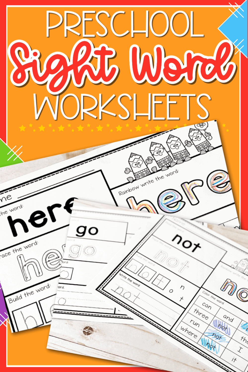 Dolch Word Worksheets Kindergarten