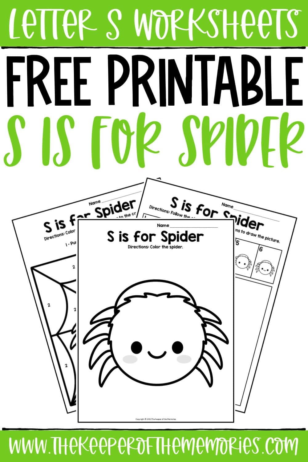 Free Printable S Is For Spider Letter S Worksheets