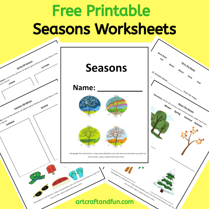 Free Printable Seasons Worksheets 