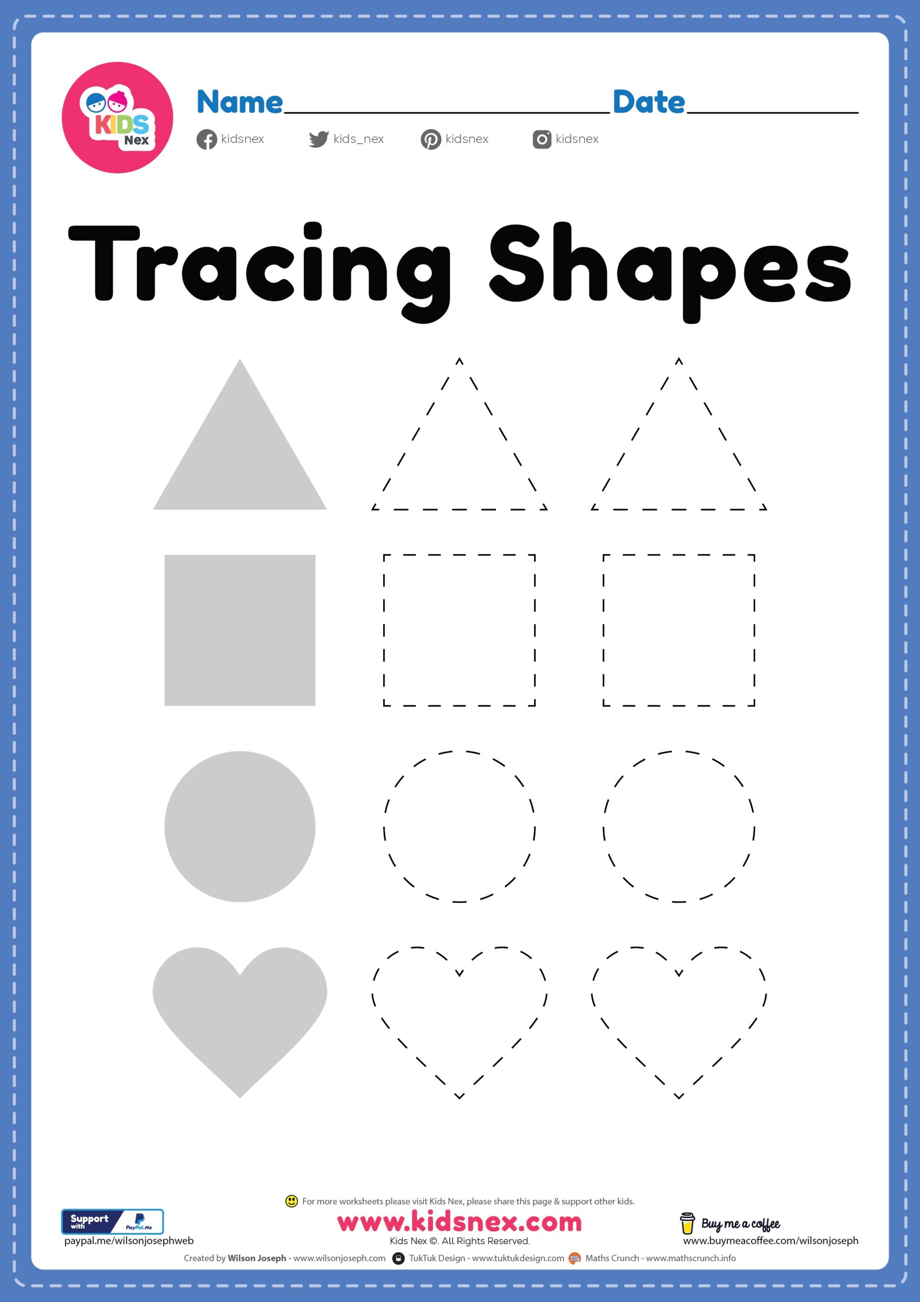 Free Printable Shapes Worksheet For Kindergarten U0026 Preschool