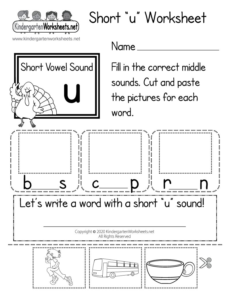 Free Printable U Worksheets For Kindergarten