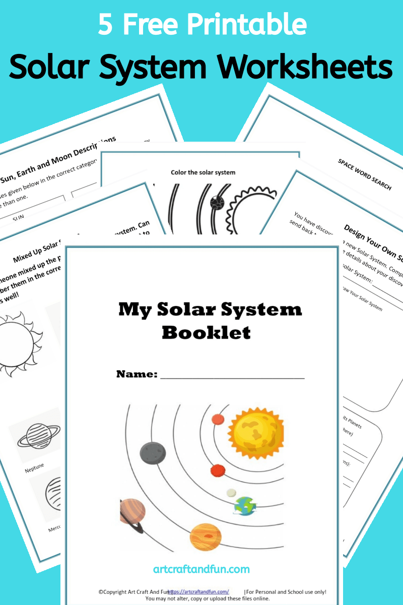 Free Solar System Worksheets For Kindergarten